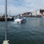 Leaving marina for race